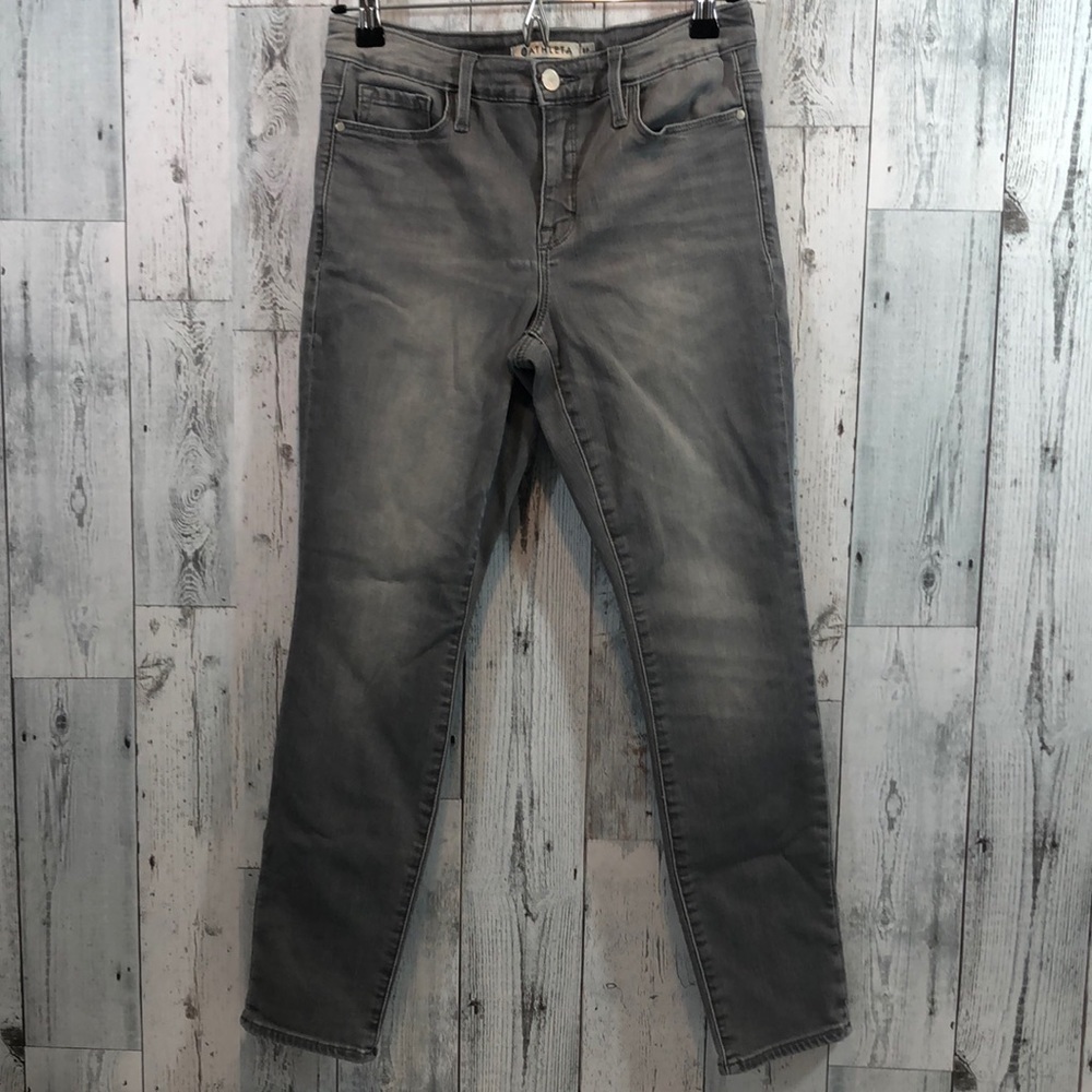 Athleta Sculptek Ultra Petite Skinny Gray Wash Jeans 8P